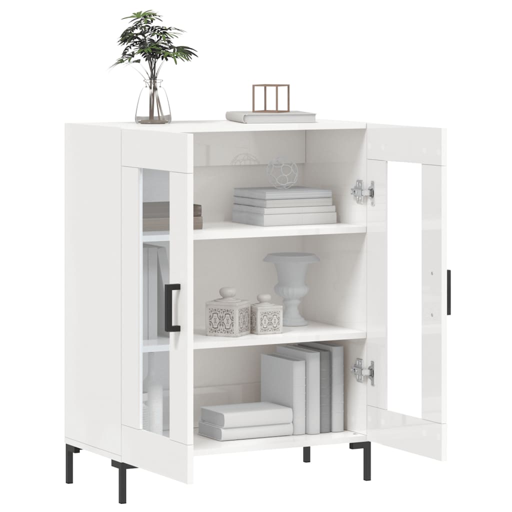 Komoda sjajna bijela 69,5x34x90 cm od konstruiranog drva