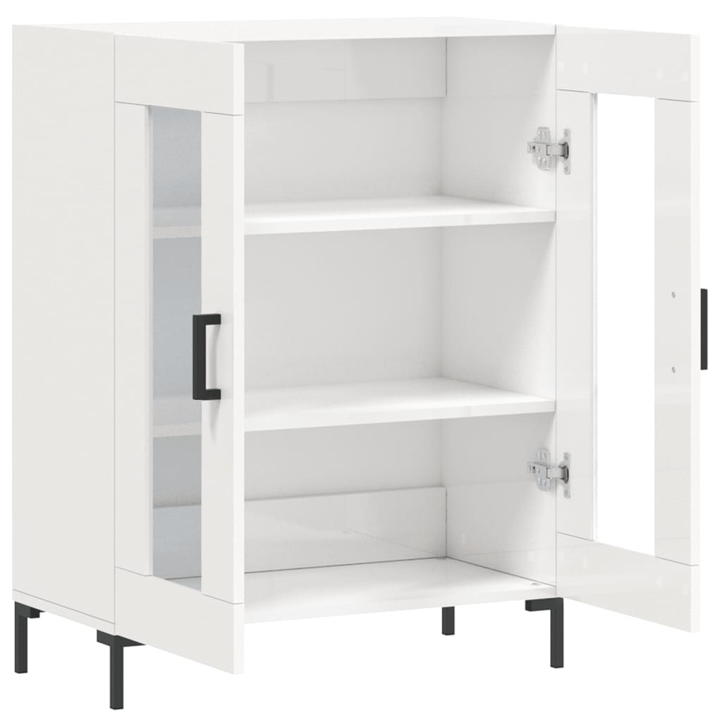 Komoda sjajna bijela 69,5x34x90 cm od konstruiranog drva
