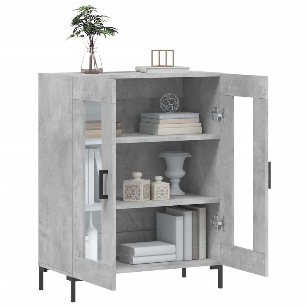 Komoda siva boja betona 69,5x34x90 cm od konstruiranog drva