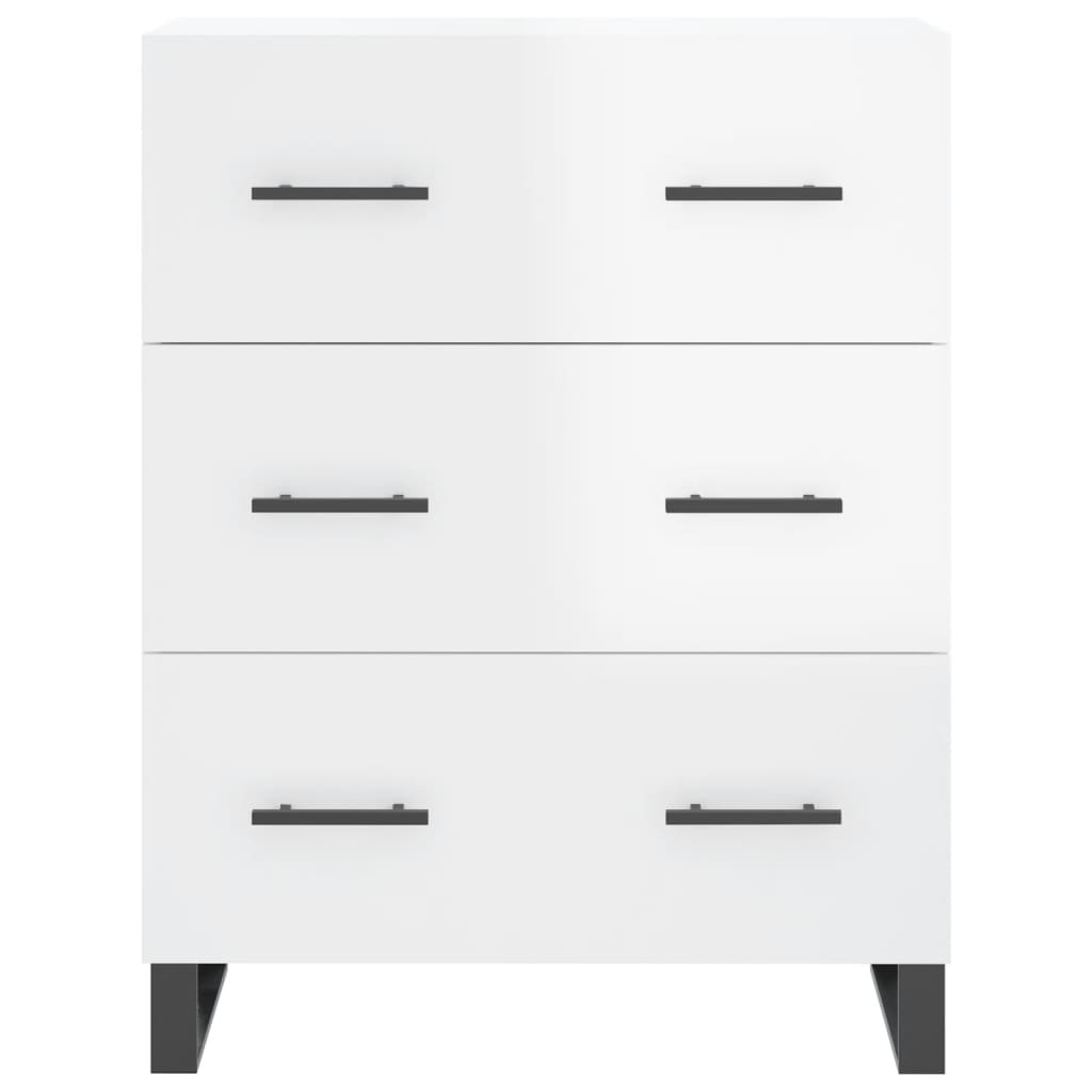 Komoda sjajna bijela 69,5x34x90 cm od konstruiranog drva