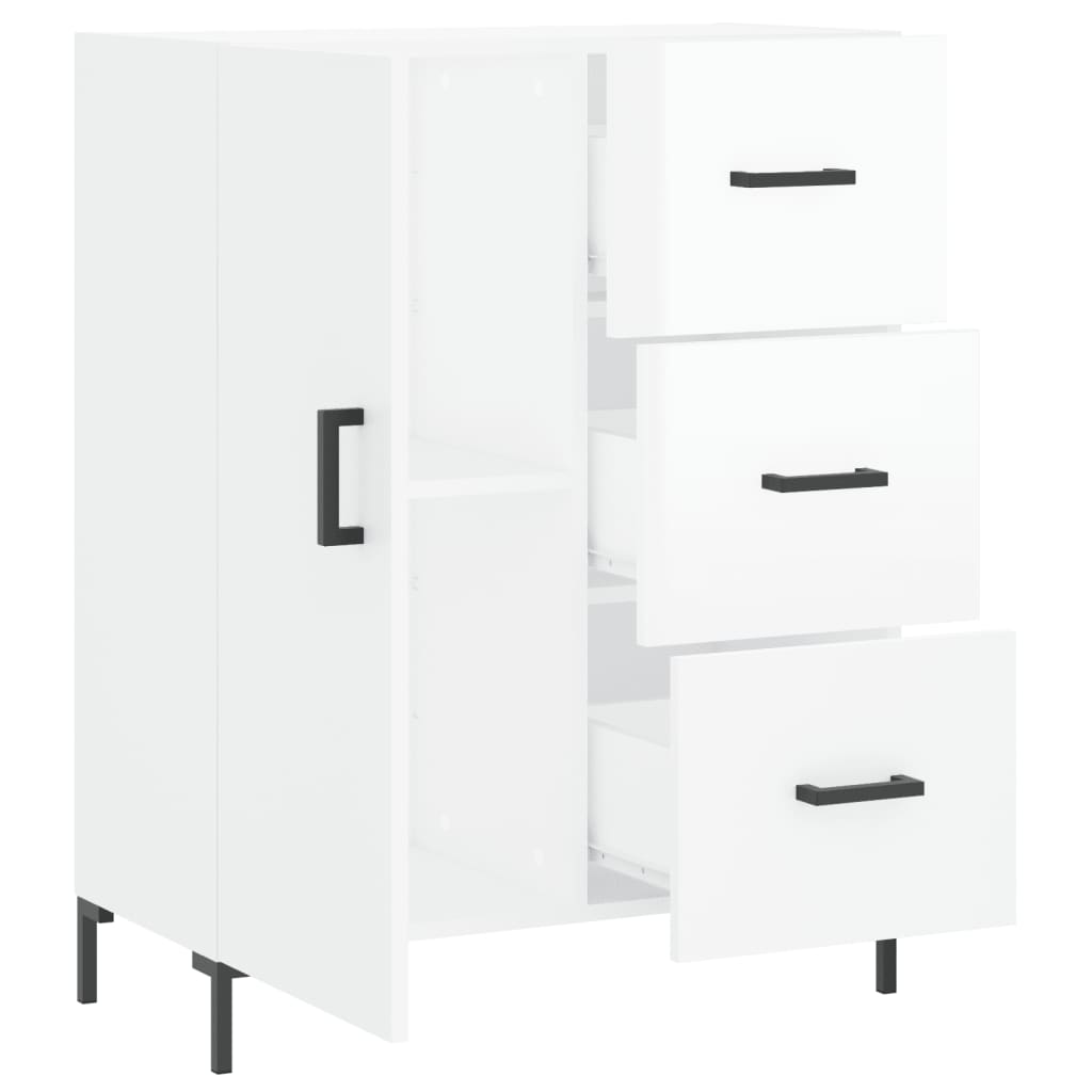 Komoda sjajna bijela 69,5x34x90 cm od konstruiranog drva