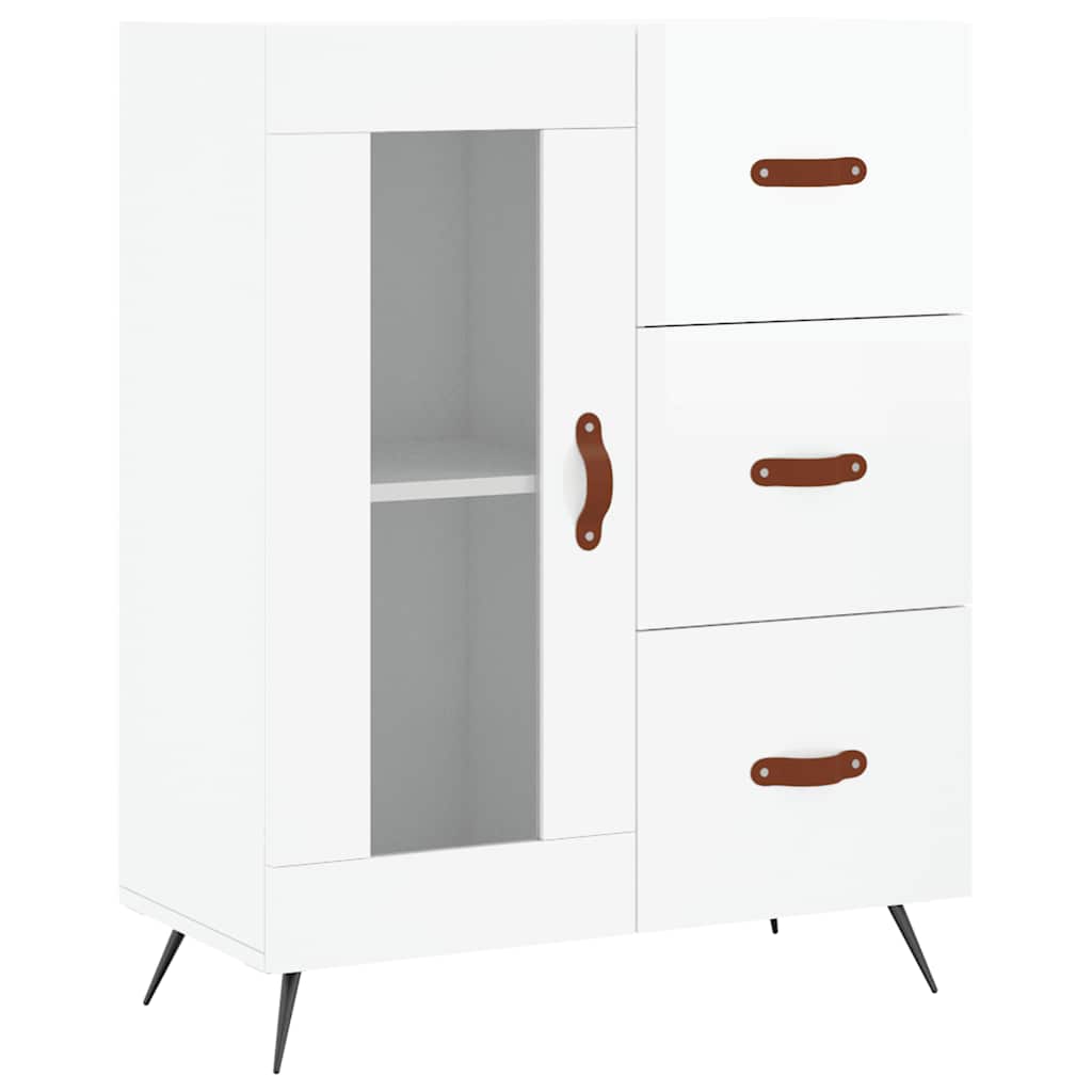 Komoda sjajna bijela 69,5x34x90 cm od konstruiranog drva