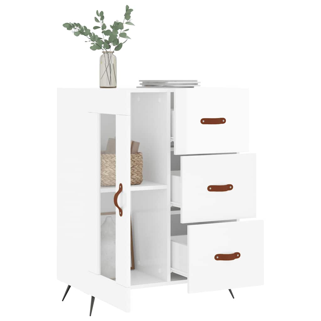 Komoda sjajna bijela 69,5x34x90 cm od konstruiranog drva