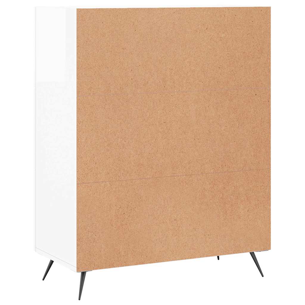 Komoda sjajna bijela 69,5x34x90 cm od konstruiranog drva