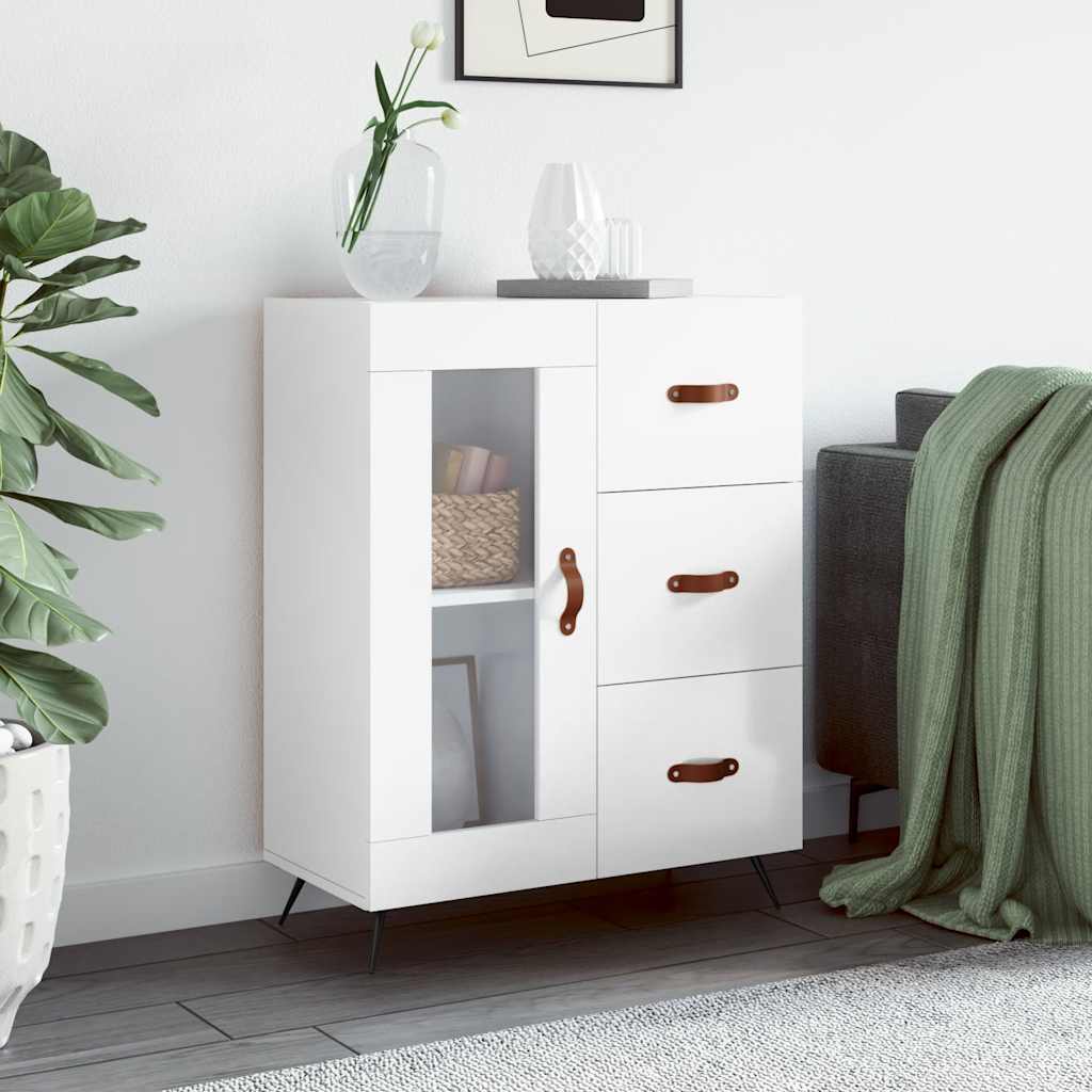 Komoda sjajna bijela 69,5x34x90 cm od konstruiranog drva