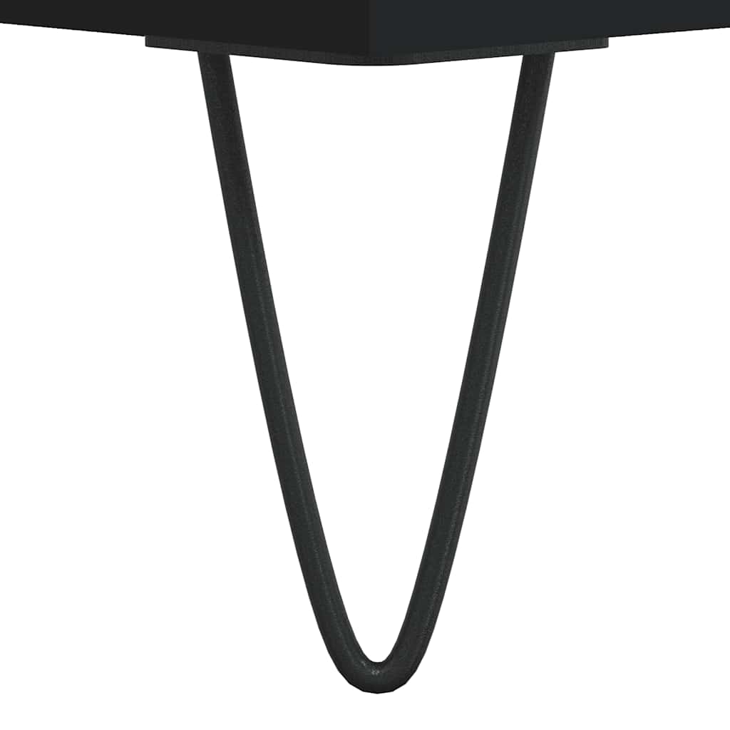 Komoda crna 69,5 x 34 x 90 cm od konstruiranog drva