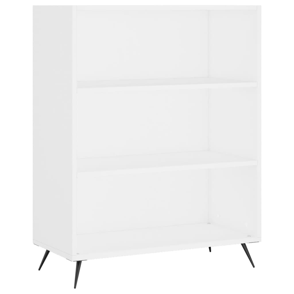 Regal za knjige bijeli 69,5 x 32,5 x 90 cm konstruirano drvo