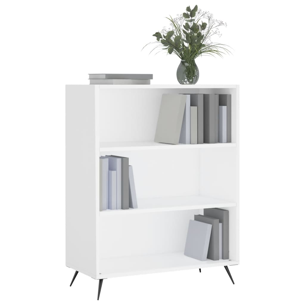 Regal za knjige bijeli 69,5 x 32,5 x 90 cm konstruirano drvo