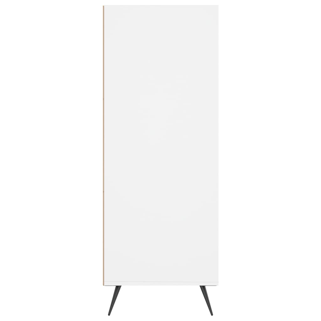 Regal za knjige bijeli 69,5 x 32,5 x 90 cm konstruirano drvo