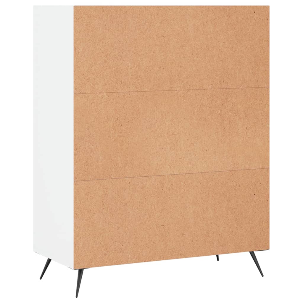 Regal za knjige bijeli 69,5 x 32,5 x 90 cm konstruirano drvo