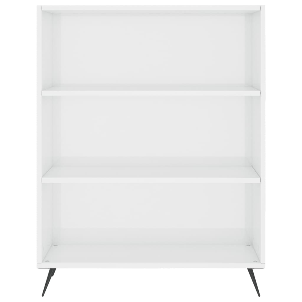 Regal za knjige sjajni bijeli 69,5x32,5x90 cm konstruirano drvo