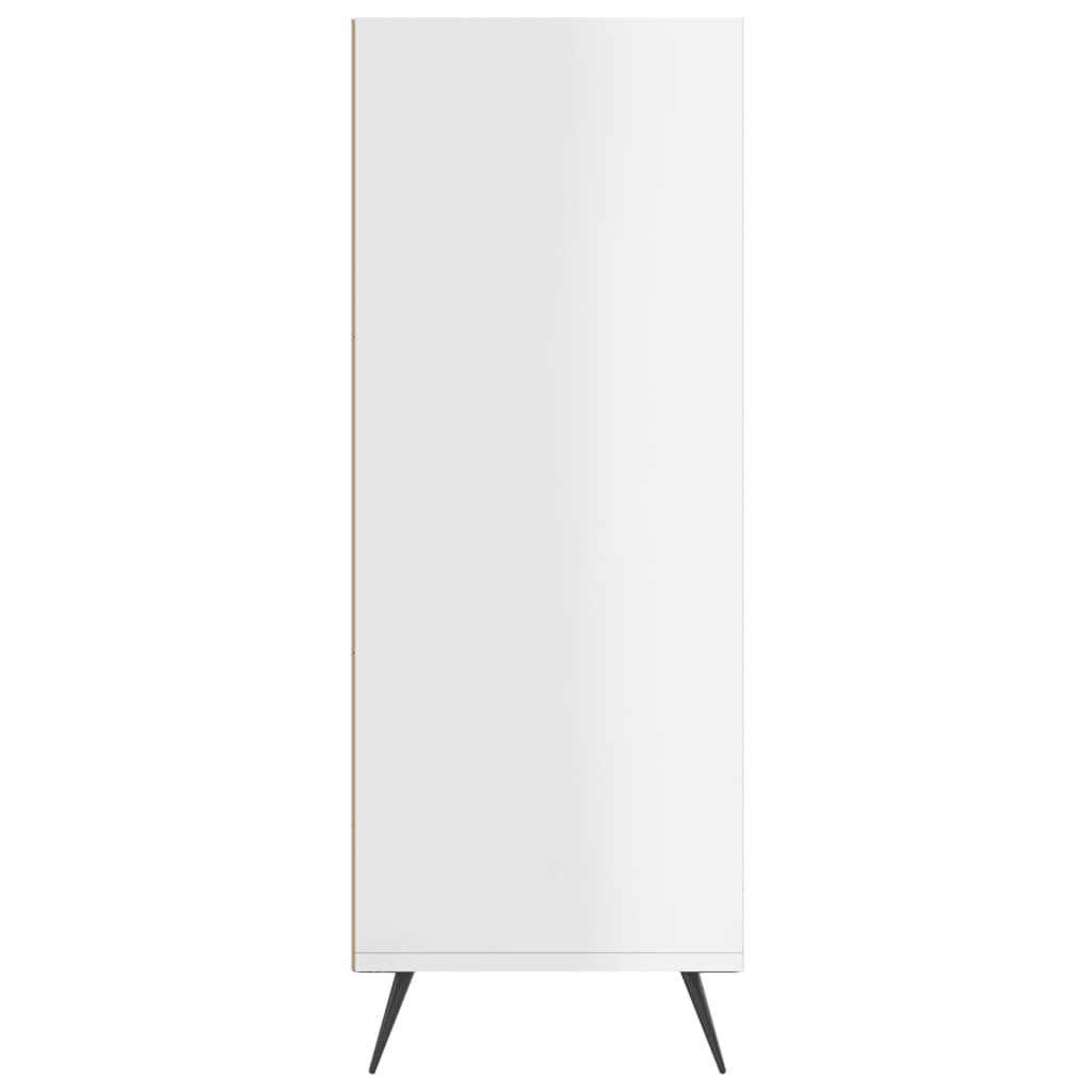 Regal za knjige sjajni bijeli 69,5x32,5x90 cm konstruirano drvo