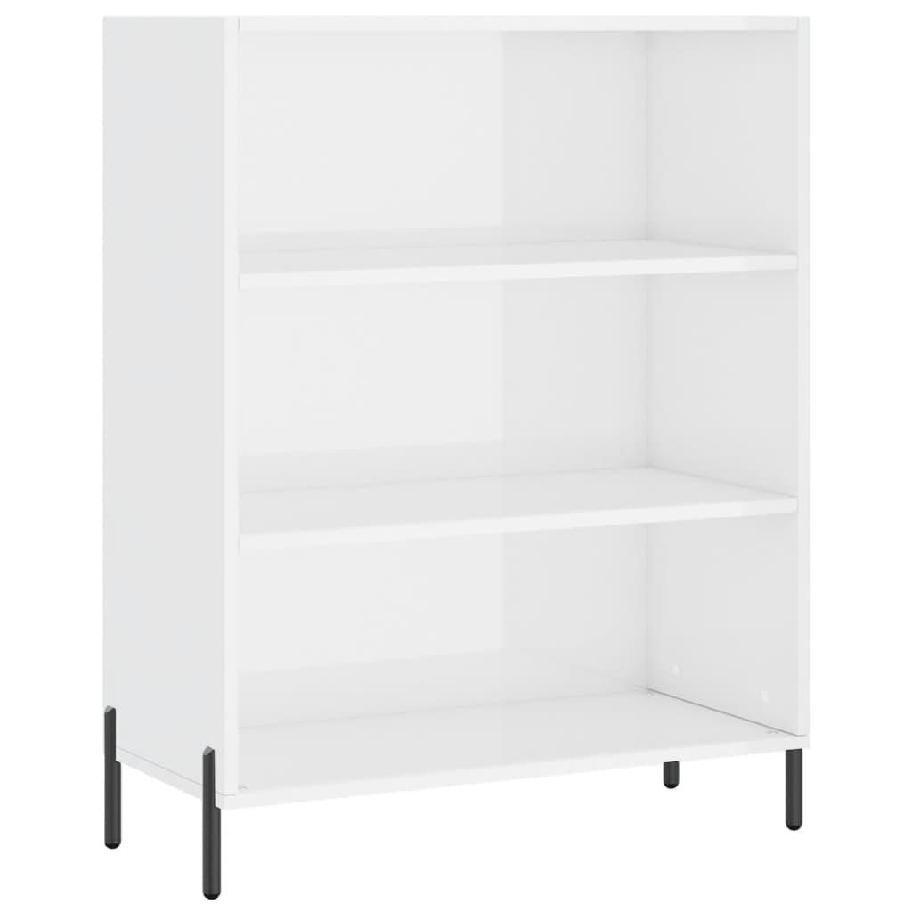 Ormarić s policama sjajni bijeli 69,5 x 32,5 x 90 cm drveni