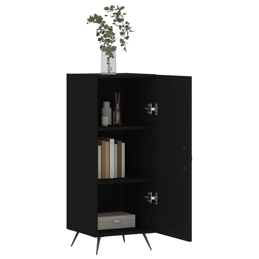 Komoda crna 34,5 x 34 x 90 cm od konstruiranog drva