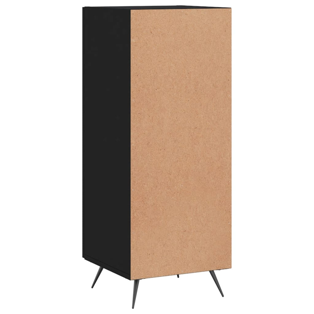 Komoda crna 34,5 x 34 x 90 cm od konstruiranog drva