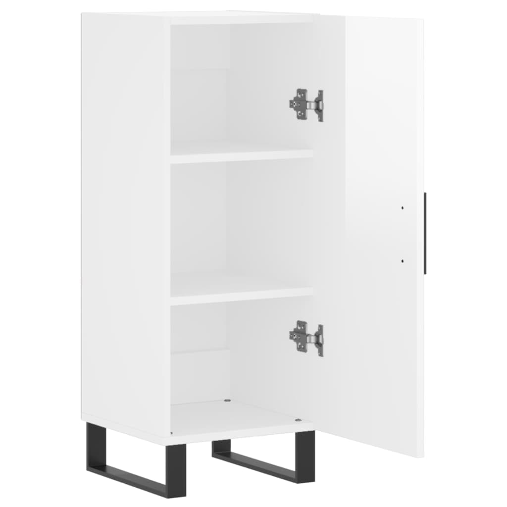 Komoda sjajna bijela 34,5 x 34 x 90 cm od konstruiranog drva