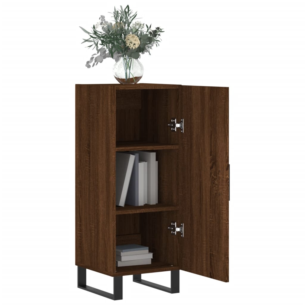 Komoda boja smeđeg hrasta 34,5 x 34 x 90 cm konstruirano drvo
