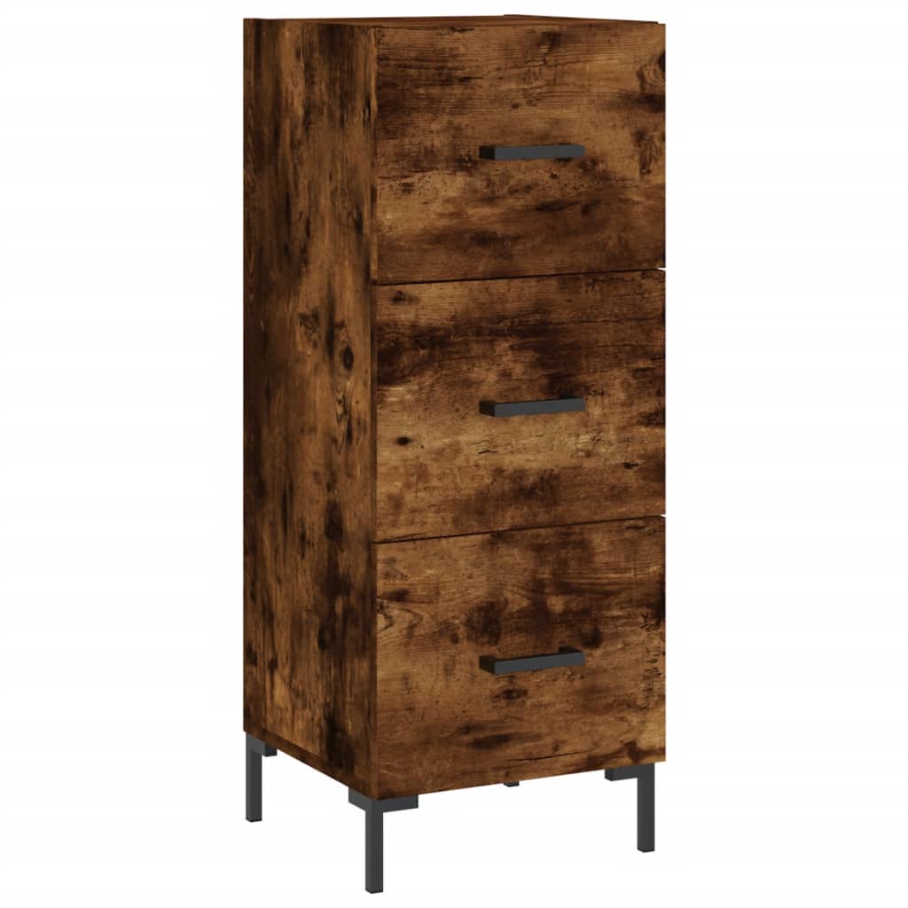 Komoda boja dimljenog hrasta 34,5x34x90 cm konstruirano drvo