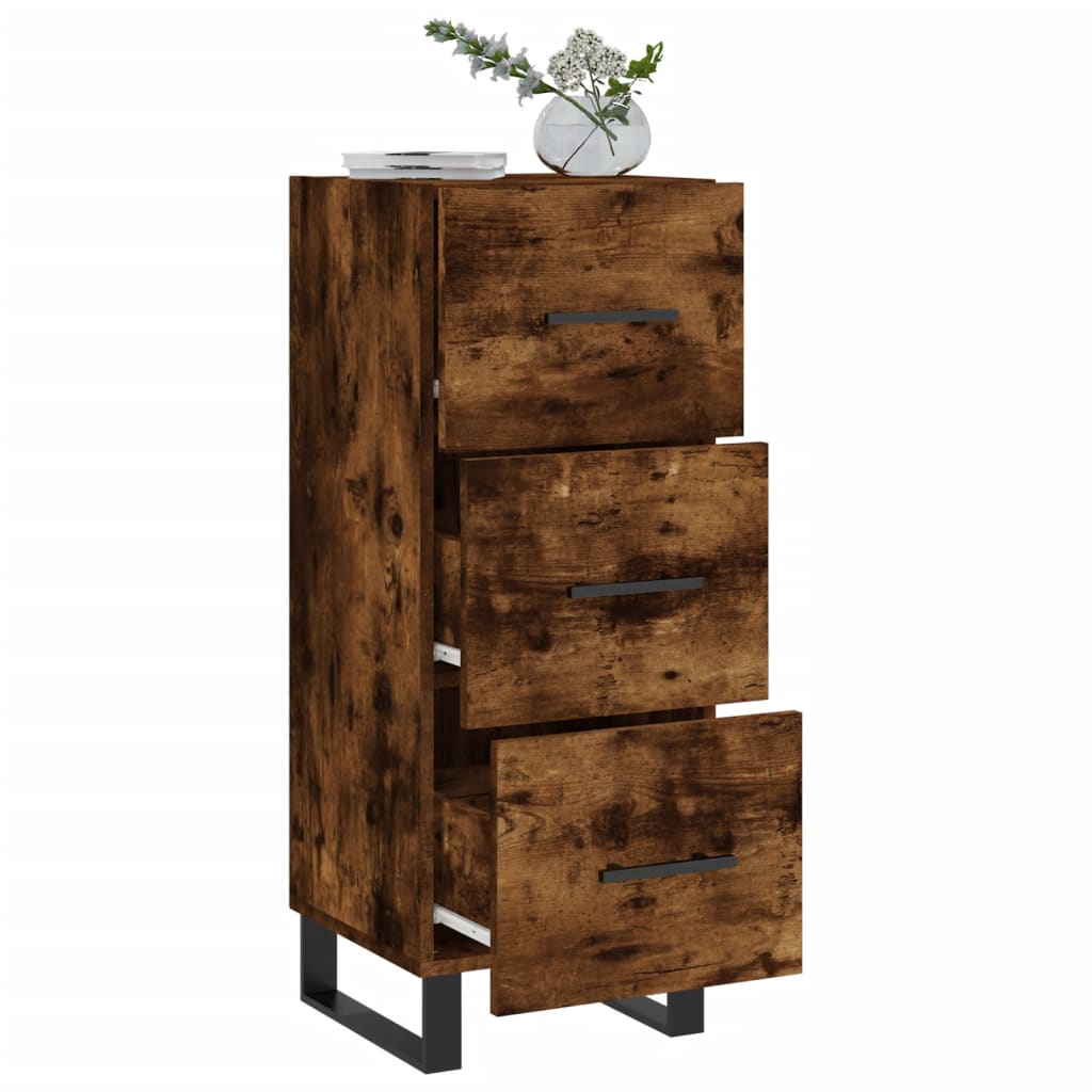 Komoda boja dimljenog hrasta 34,5x34x90 cm konstruirano drvo