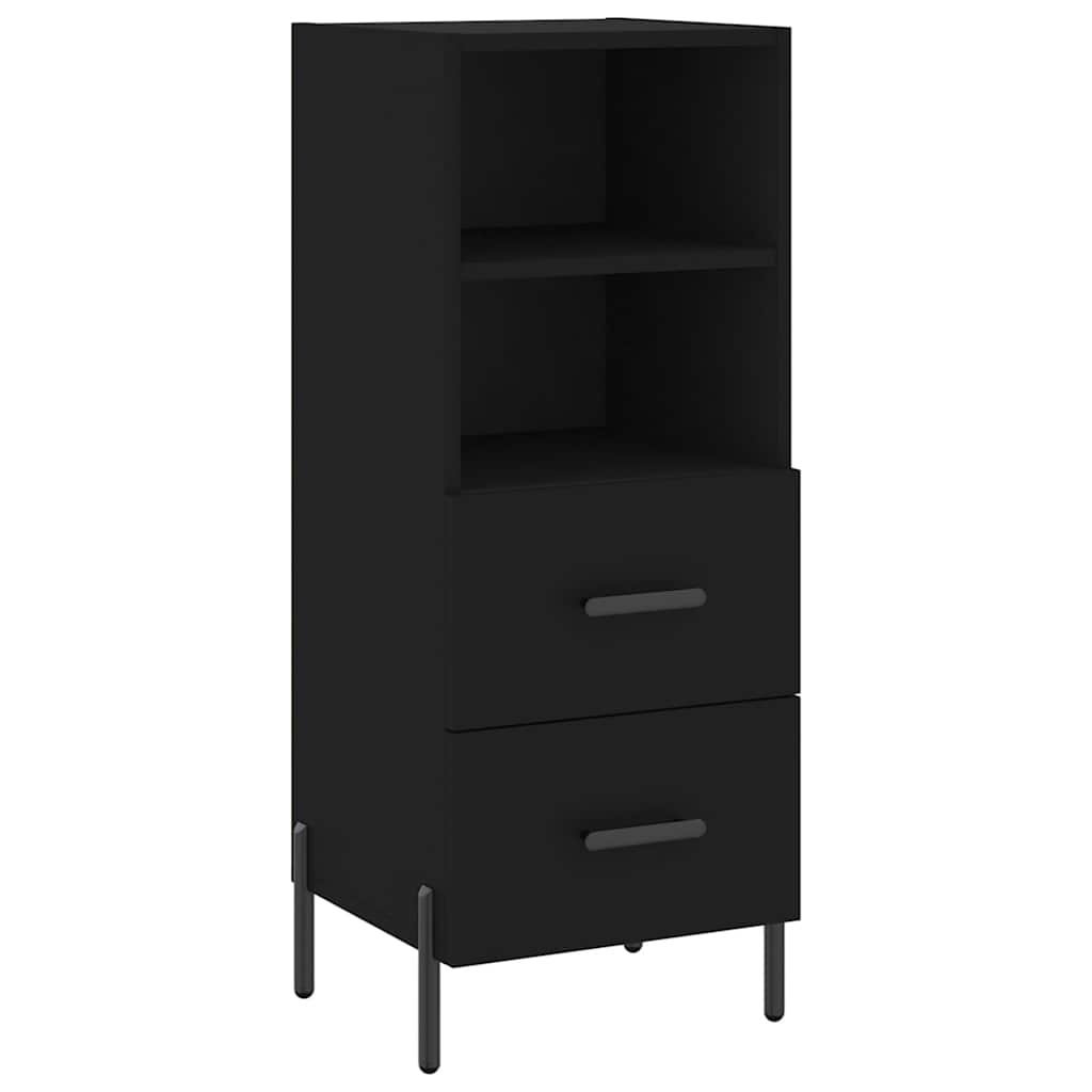 Komoda crna 34,5 x 34 x 90 cm od konstruiranog drva