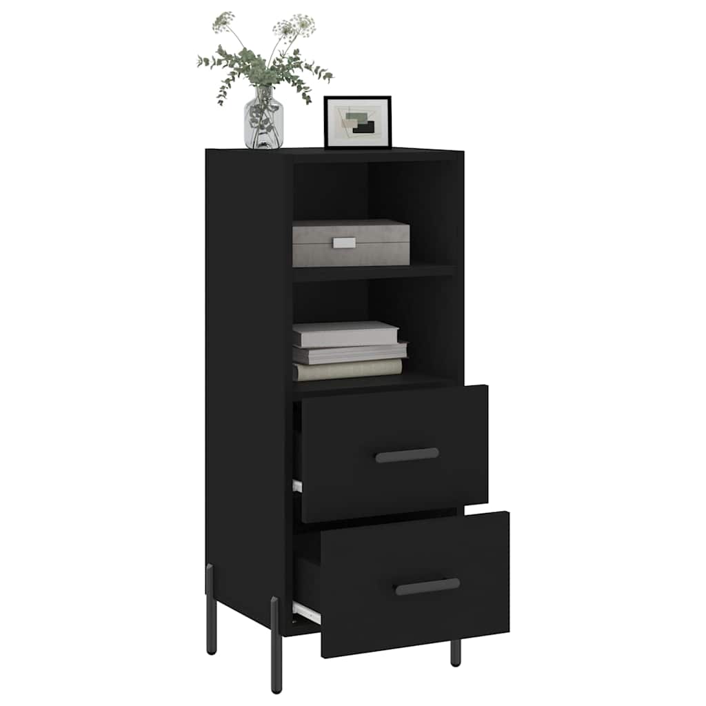 Komoda crna 34,5 x 34 x 90 cm od konstruiranog drva