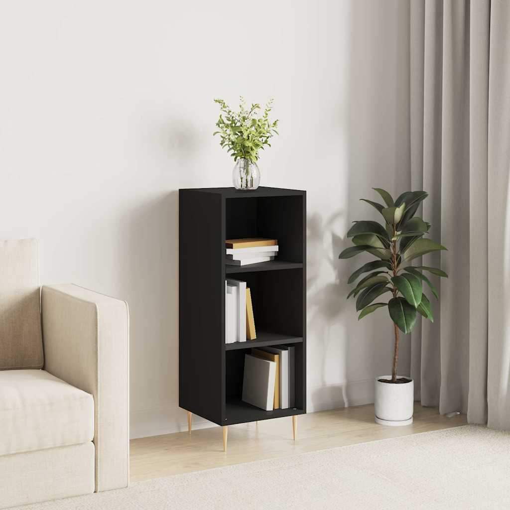 Komoda crna 34,5 x 32,5 x 90 cm od konstruiranog drva