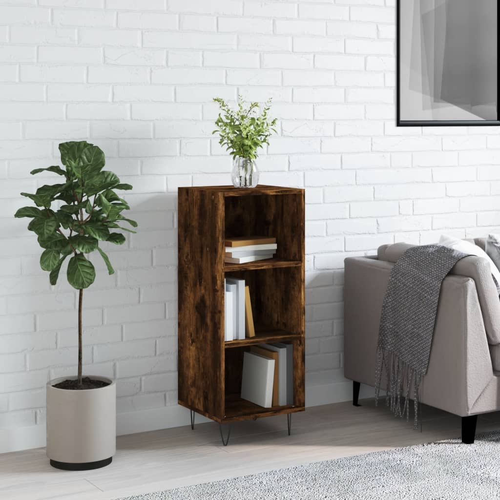 Komoda boja dimljenog hrasta 34,5x32,5x90 cm konstruirano drvo