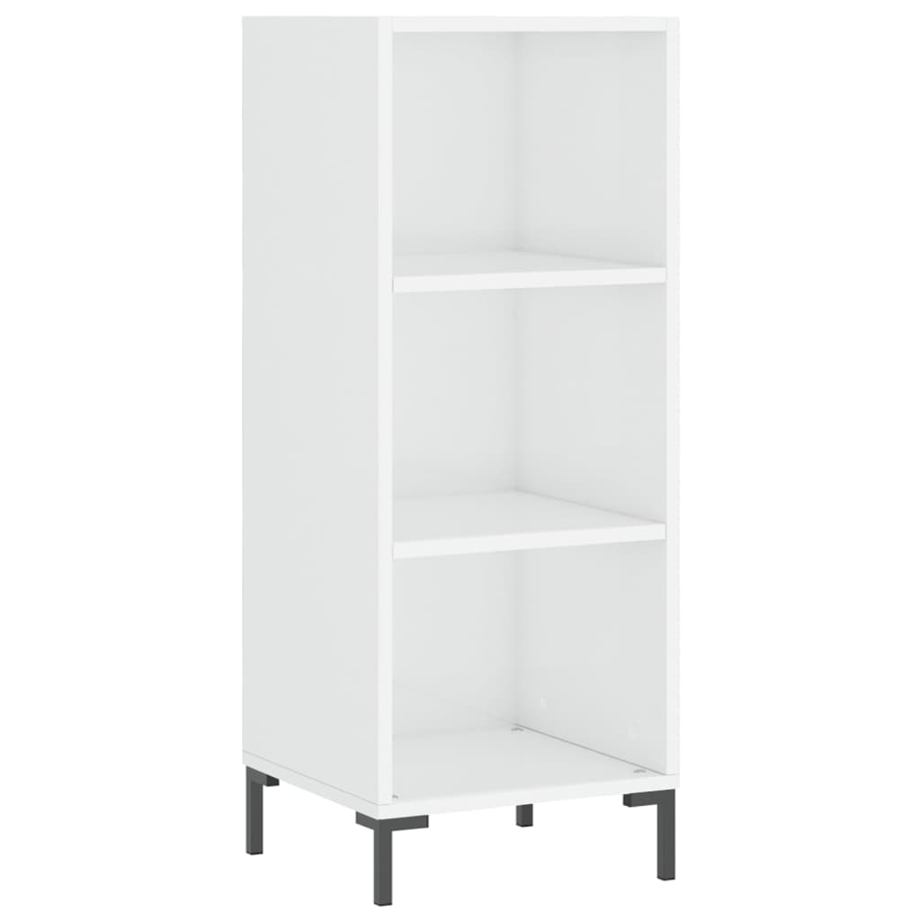 Komoda sjajna bijela 34,5 x 32,5 x 90 cm od konstruiranog drva