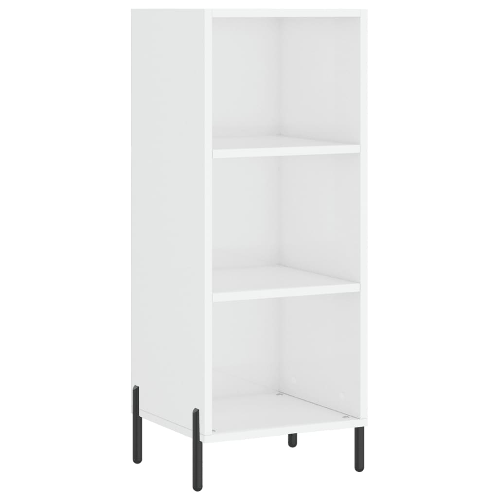 Komoda sjajna bijela 34,5 x 32,5 x 90 cm od konstruiranog drva