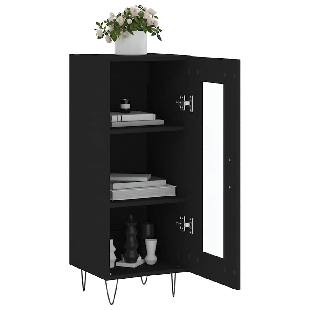 Komoda crna 34,5 x 34 x 90 cm od konstruiranog drva