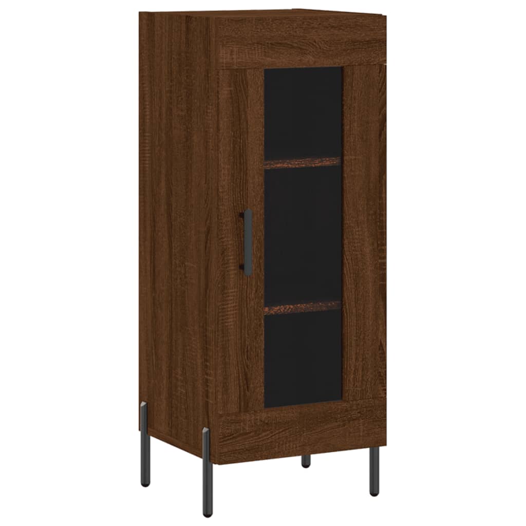 Komoda boja smeđeg hrasta 34,5 x 34 x 90 cm konstruirano drvo