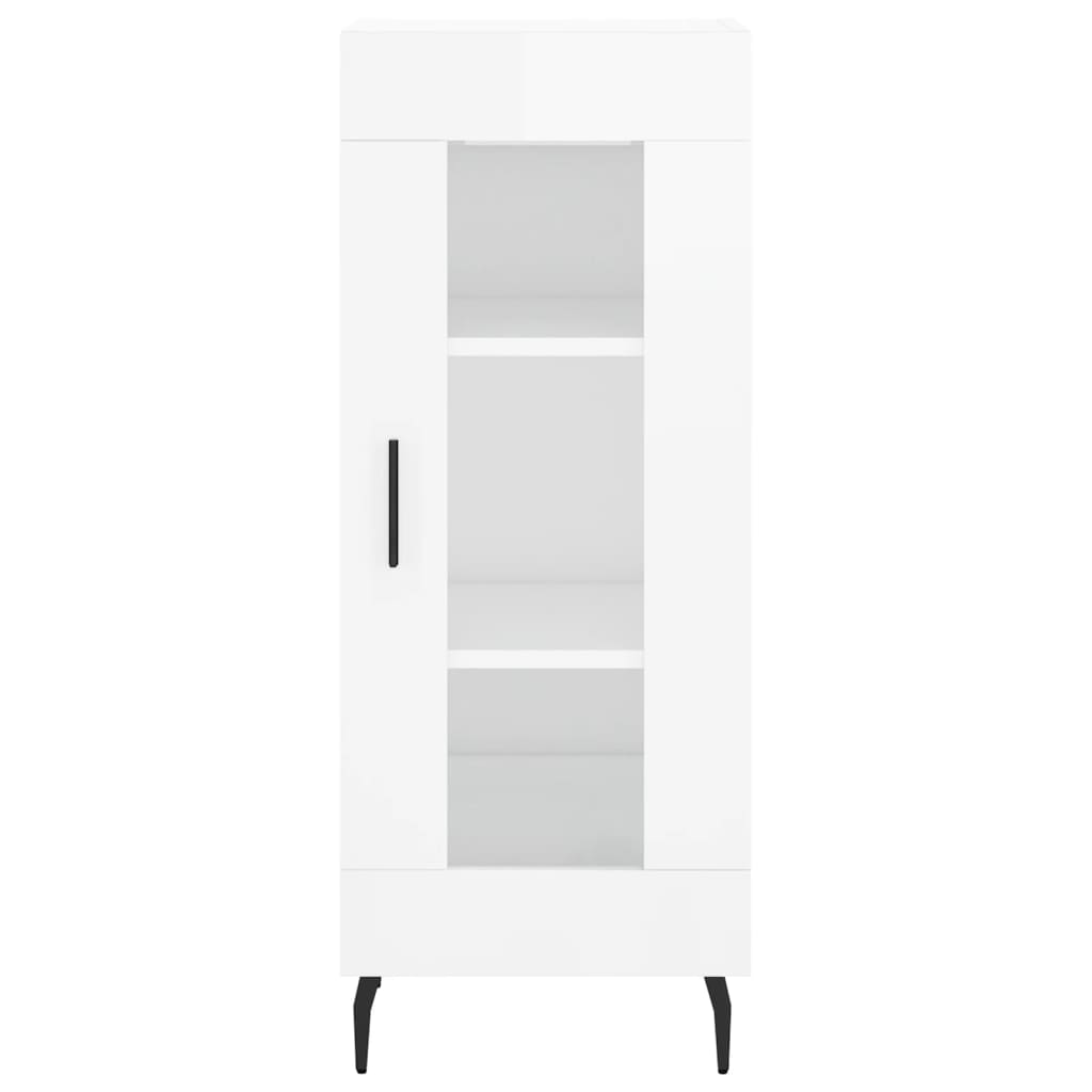 Komoda sjajna bijela 34,5 x 34 x 90 cm od konstruiranog drva
