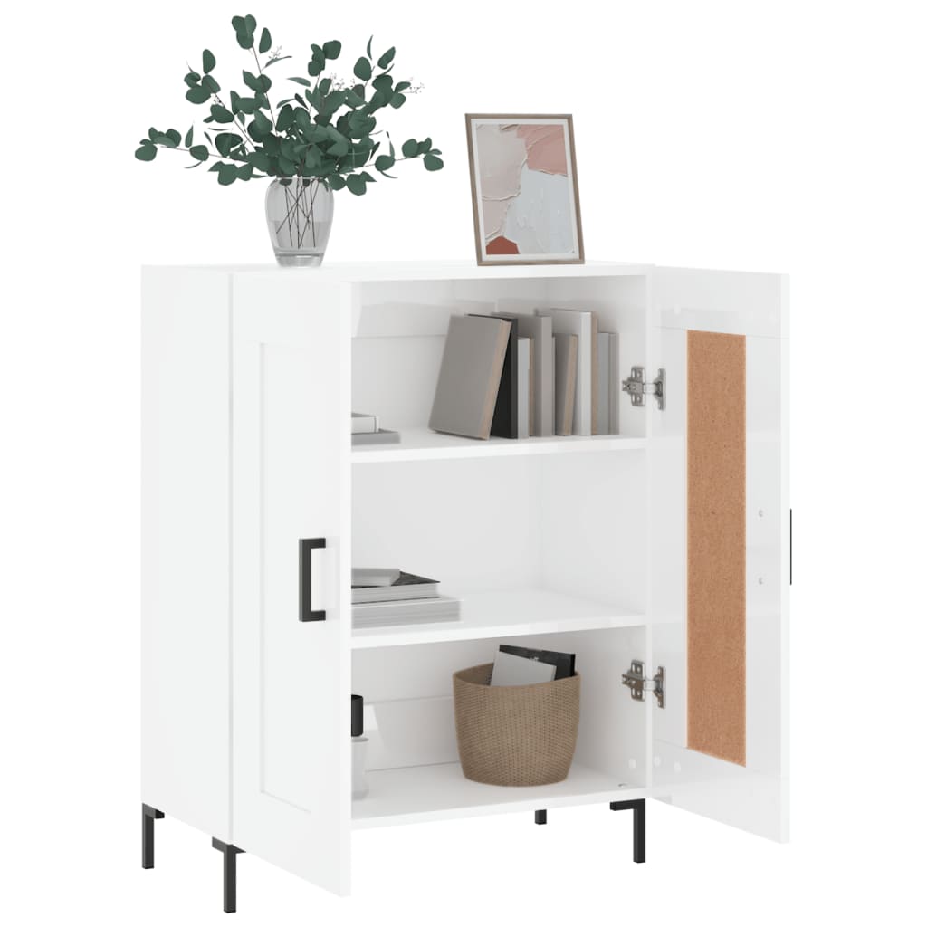 Komoda sjajna bijela 69,5x34x90 cm od konstruiranog drva
