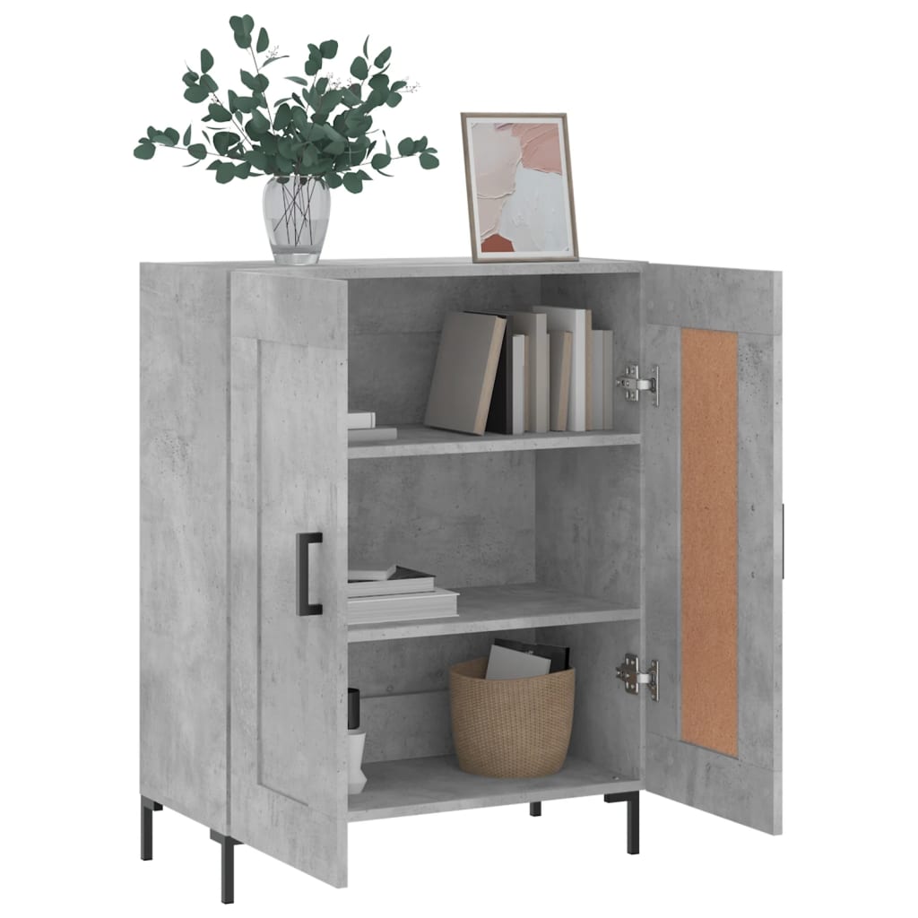 Komoda siva boja betona 69,5x34x90 cm od konstruiranog drva