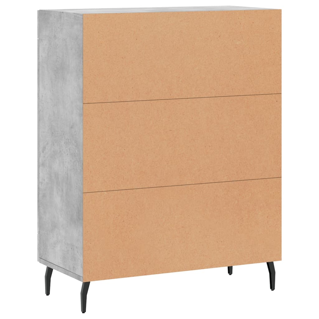 Komoda siva boja betona 69,5x34x90 cm od konstruiranog drva