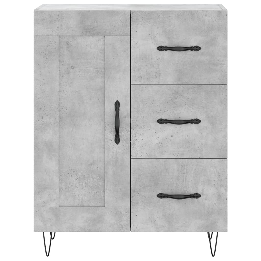 Komoda siva boja betona 69,5x34x90 cm od konstruiranog drva
