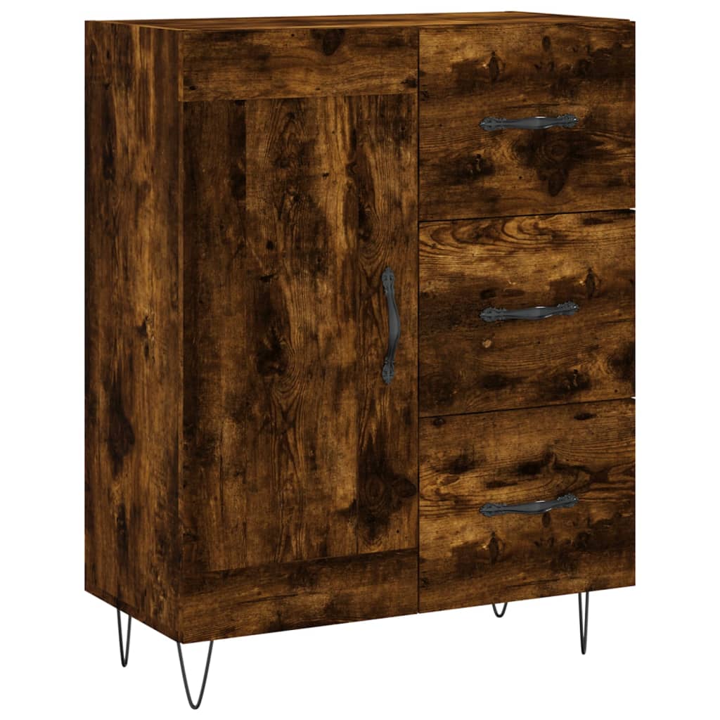 Komoda boja dimljenog hrasta 69,5x34x90 cm konstruirano drvo