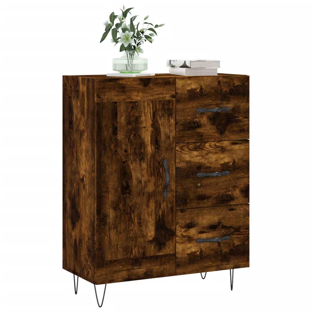 Komoda boja dimljenog hrasta 69,5x34x90 cm konstruirano drvo