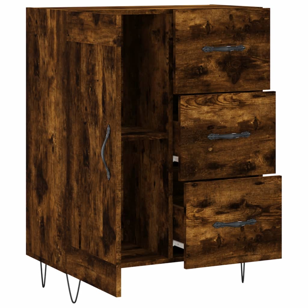 Komoda boja dimljenog hrasta 69,5x34x90 cm konstruirano drvo
