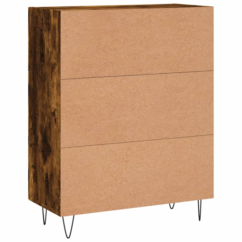 Komoda boja dimljenog hrasta 69,5x34x90 cm konstruirano drvo