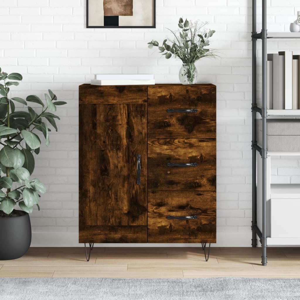 Komoda boja dimljenog hrasta 69,5x34x90 cm konstruirano drvo
