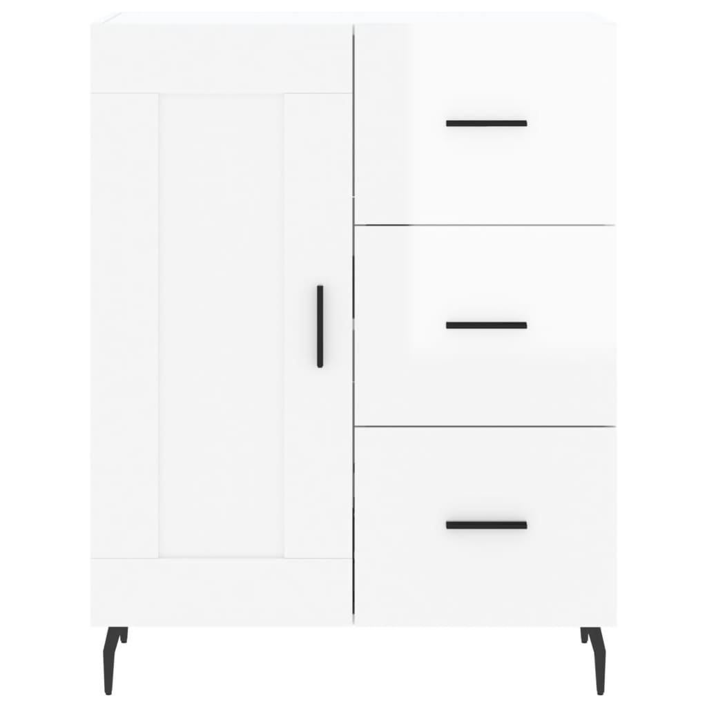 Komoda sjajna bijela 69,5x34x90 cm od konstruiranog drva