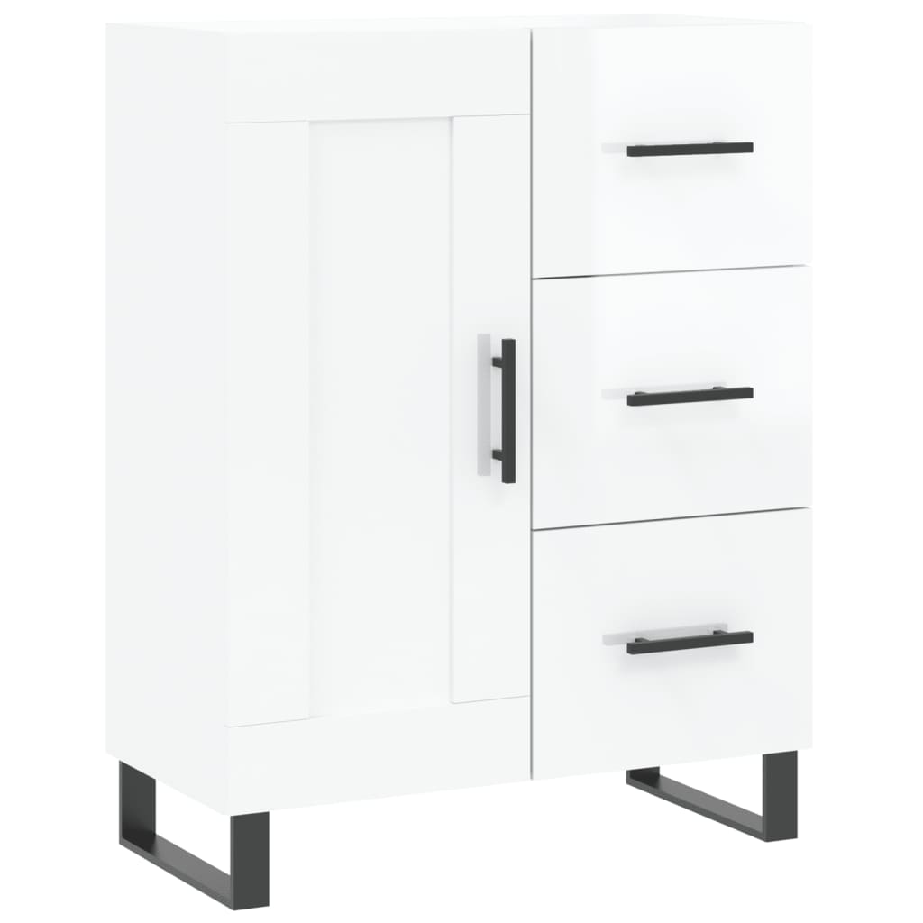 Komoda sjajna bijela 69,5x34x90 cm od konstruiranog drva