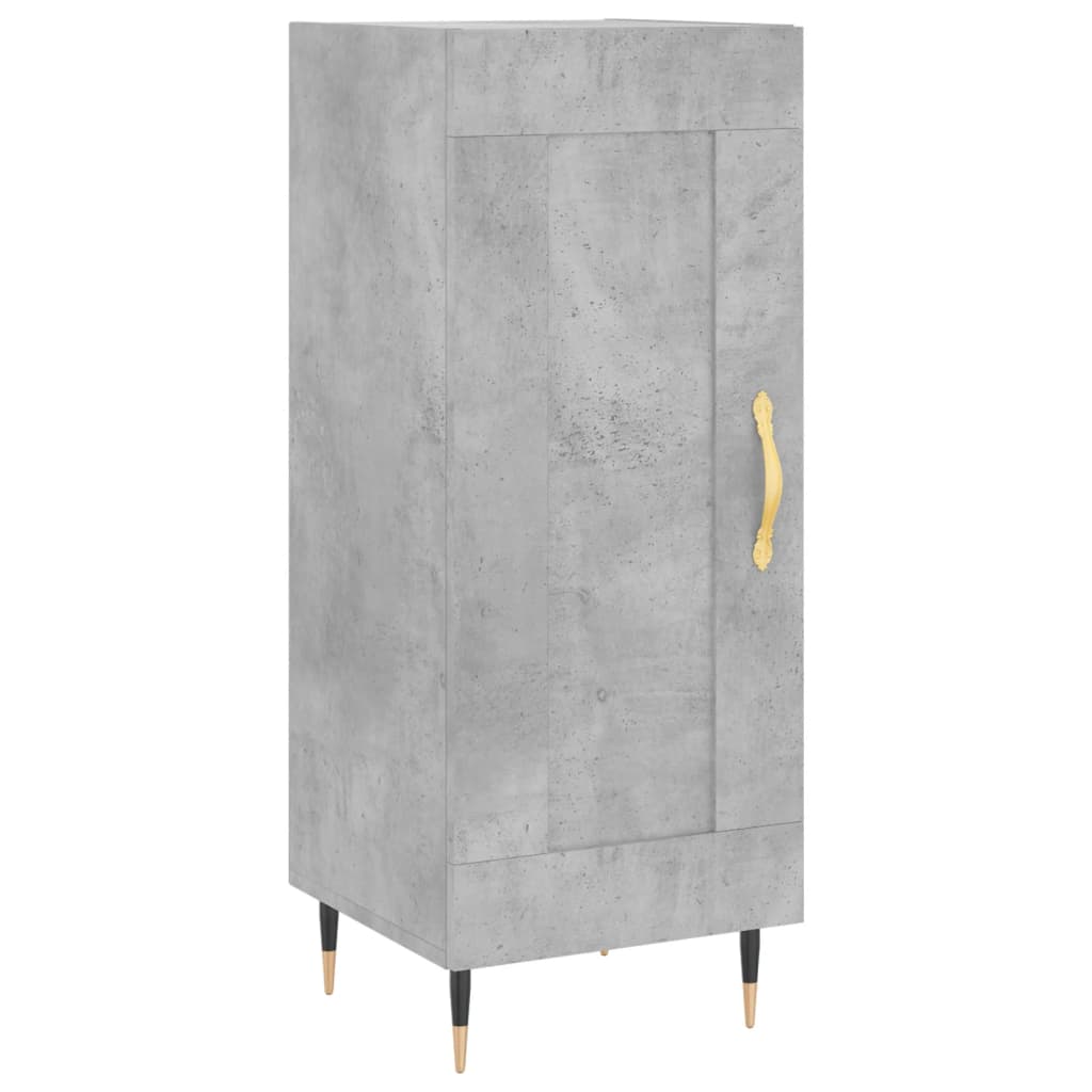 Komoda siva boja betona 34,5x34x90 cm od konstruiranog drva