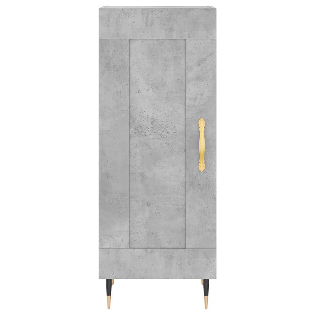Komoda siva boja betona 34,5x34x90 cm od konstruiranog drva