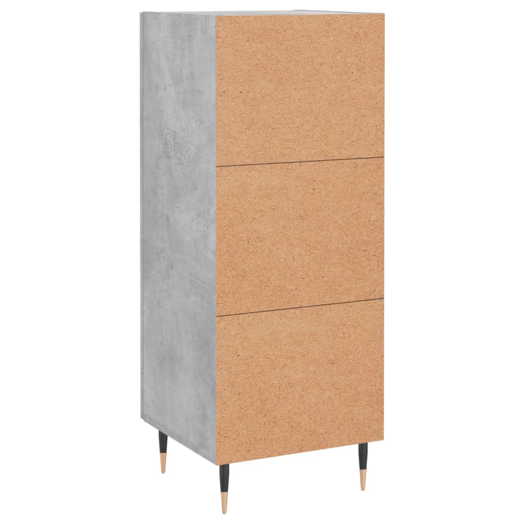 Komoda siva boja betona 34,5x34x90 cm od konstruiranog drva