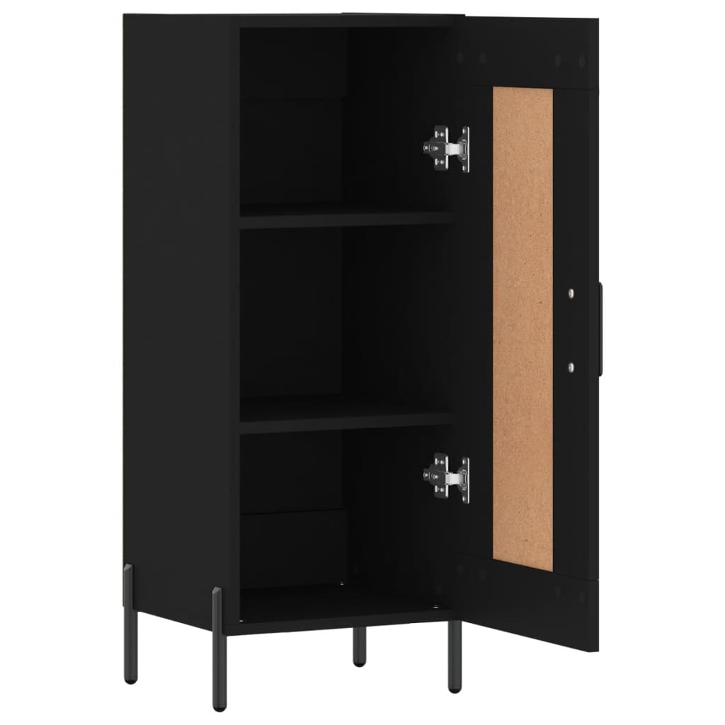 Komoda crna 34,5 x 34 x 90 cm od konstruiranog drva