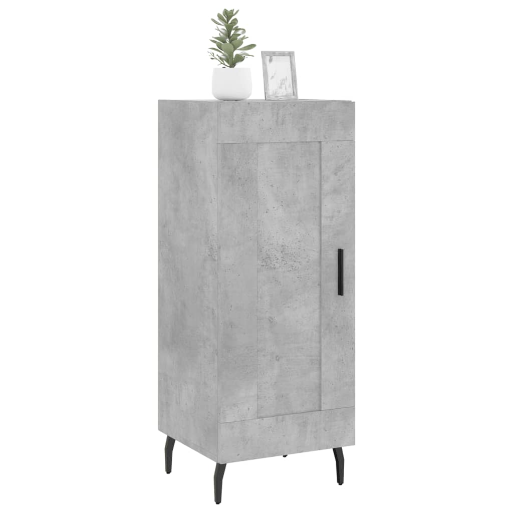 Komoda siva boja betona 34,5x34x90 cm od konstruiranog drva