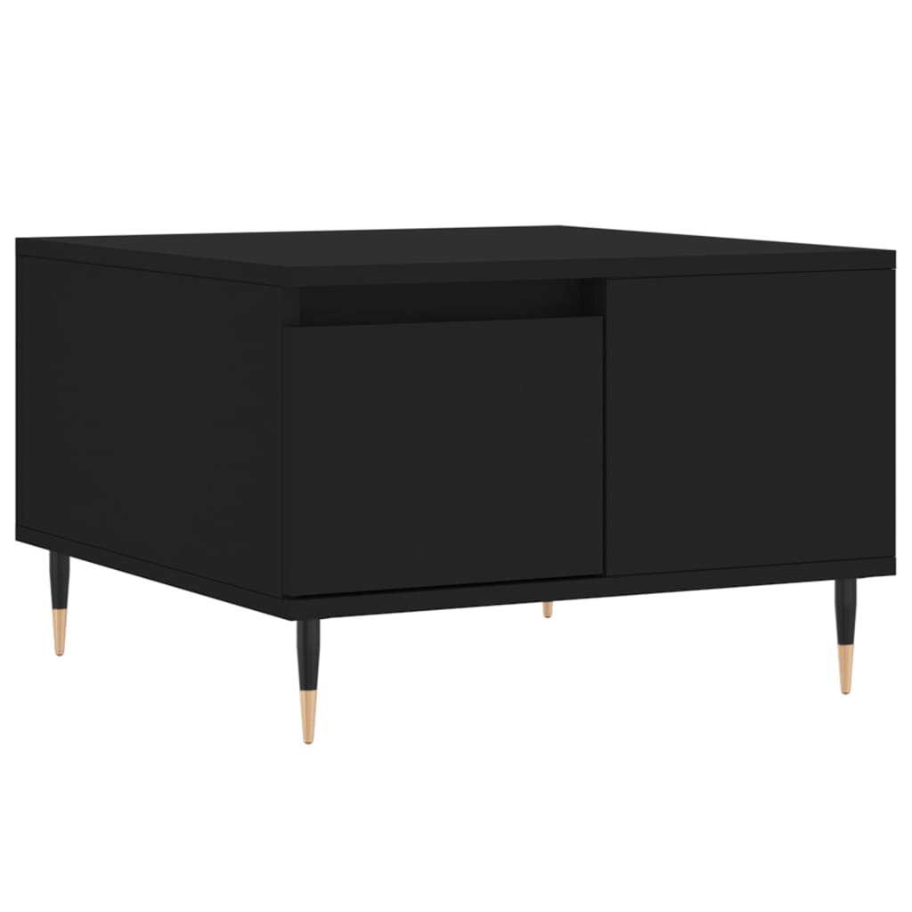Stolić za kavu crni 55 x 55 x 36,5 cm od konstruiranog drva