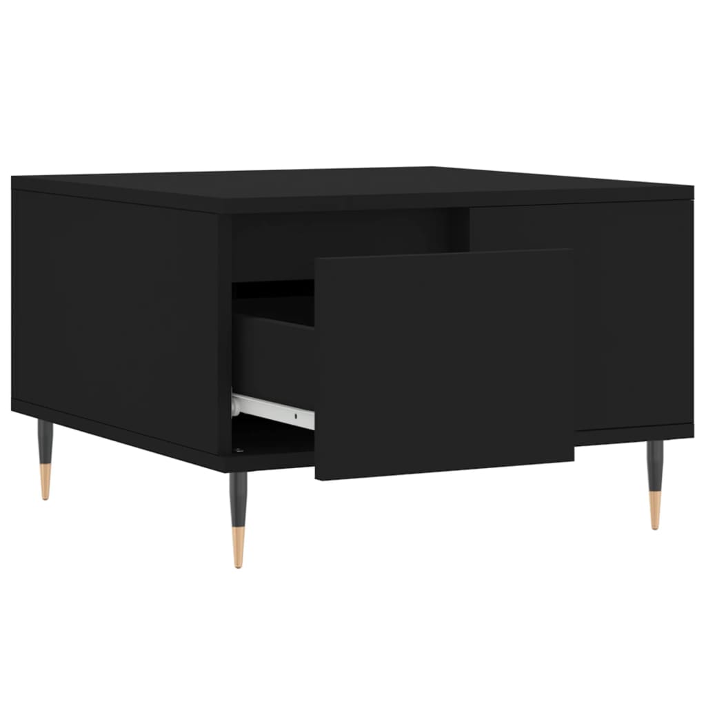 Stolić za kavu crni 55 x 55 x 36,5 cm od konstruiranog drva
